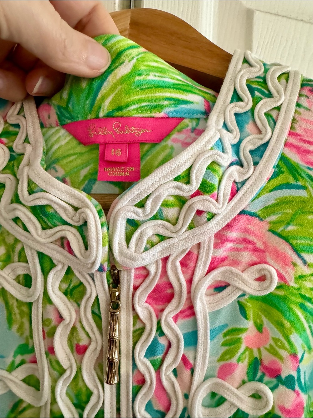 EUC Lilly Pulitzer Jane Shift Dress Multi Floridita Flamingo Pink Size 16 Rare - Picture 4 of 6